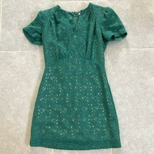 NWOT Lily Ashwell Women's Eve Lace Dress, Jade, XS